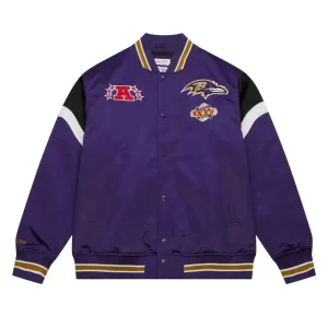 Heavyweight Satin Jacket Baltimore Ravens