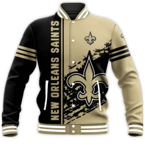 New Orleans Black & Desert Sand Varsity Jacket