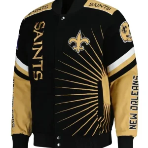 New Orleans Black & Golden Varsity Jacket