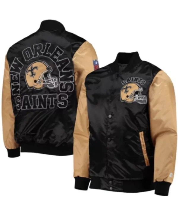 New Orleans Black-Golden Varsity Jacket