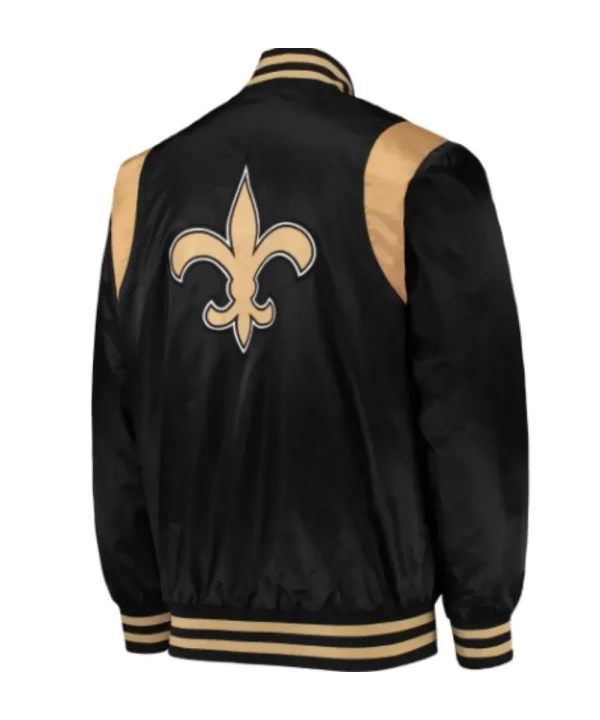 New Orleans Black Satin Jacket