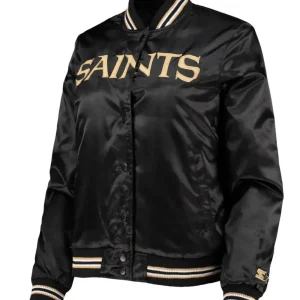 New Orleans Classic Black Rib Varsity Jacket