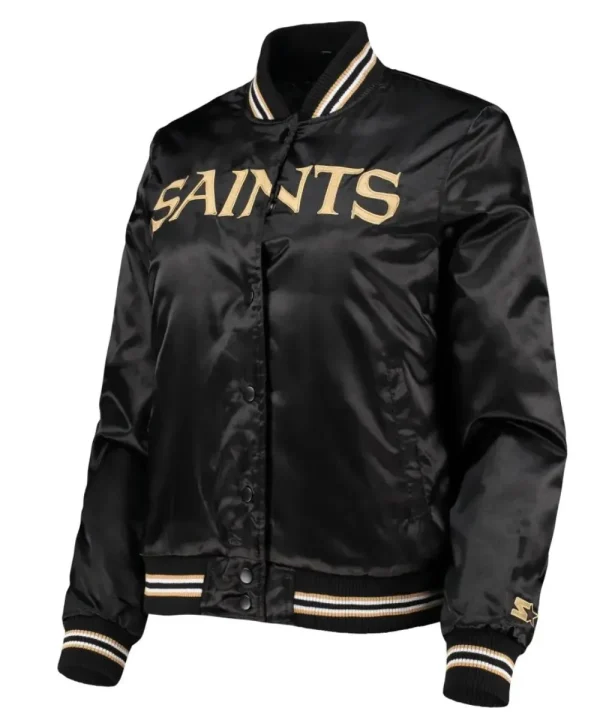 New Orleans Classic Black Rib Varsity Jacket