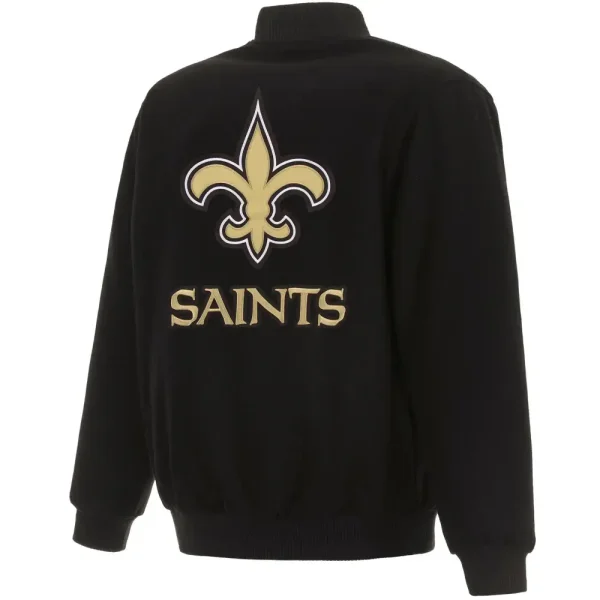 New Orleans Saints Black Wool Jacket