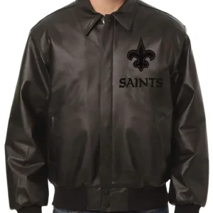 New Orleans Saints Bomber Leather Jacket