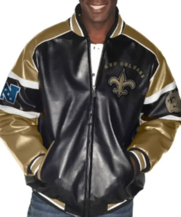 New Orleans Saints G-III Leather Jacket