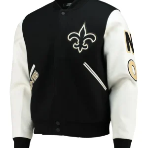 New Orleans Saints Heritage Wool & Leather Jacket