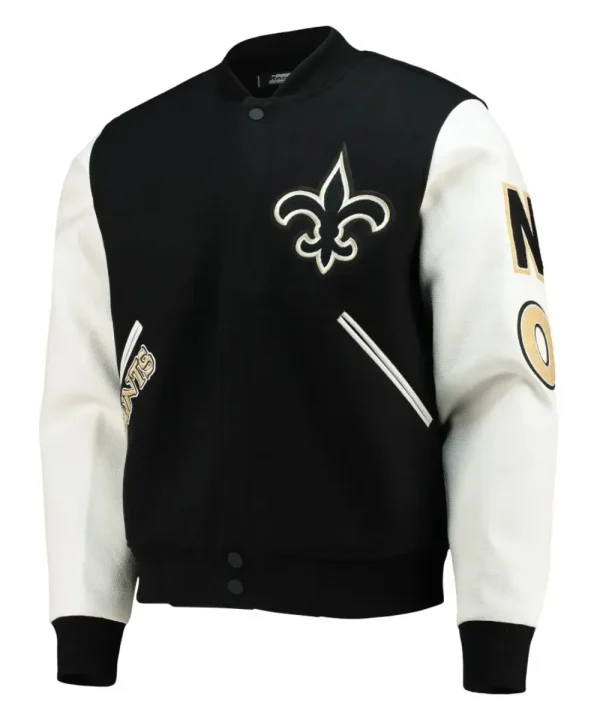 New Orleans Saints Heritage Wool & Leather Jacket