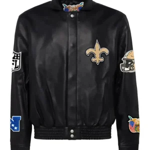 New Orleans Saints Jeff Hamilton Leather Jacket