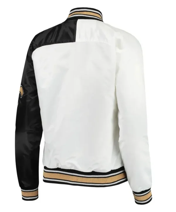 New Orleans Saints White & Black Satin Jacket