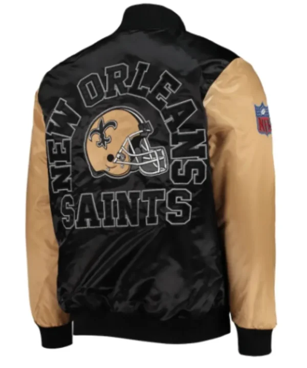 New Orleans Satin Black-Golden Jacket