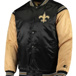 Orleans Saints Gold & Black Varsity Jacket