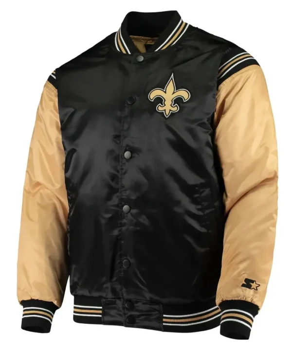 Orleans Saints Gold & Black Varsity Jacket