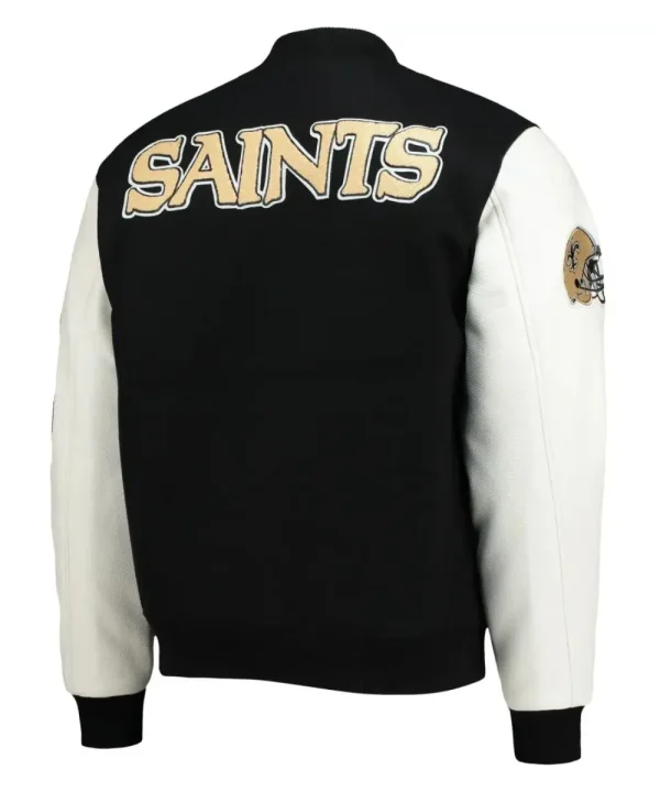 Orleans Saints Heritage Wool & Leather Jacket