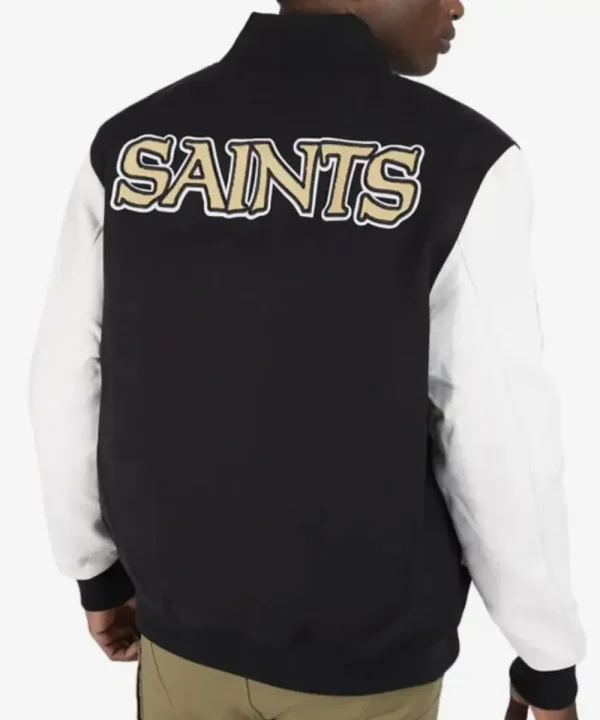 Orleans Saints Wool & Leather Jacket