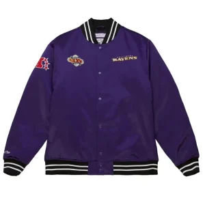 Ravens Heavyweight Satin Purple Jacket