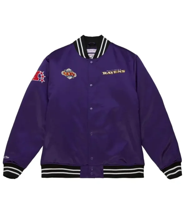 Ravens Heavyweight Satin Purple Jacket