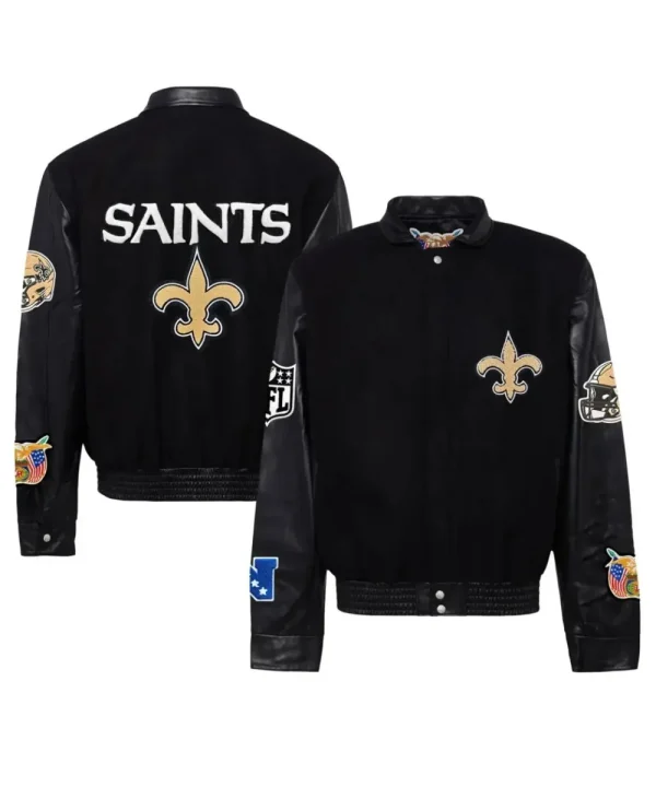 Saints Premium Wool & Leather Jacket