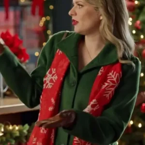 Andrea Brooks Snowy with a Chance of Christmas Green Coat