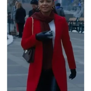 Christina Milian Meet Me Next Christmas Red Coat