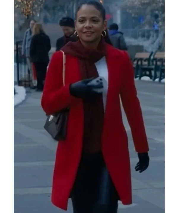 Christina Milian Meet Me Next Christmas Red Coat