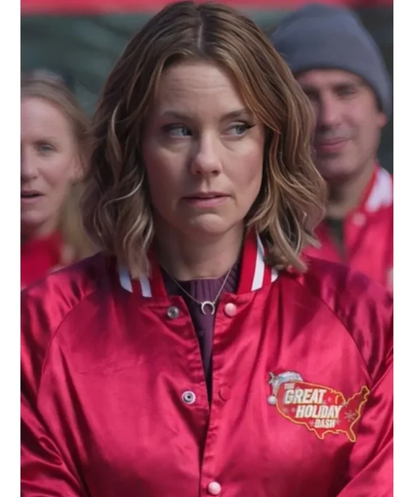 Jingle Bell Run Red Satin Jacket