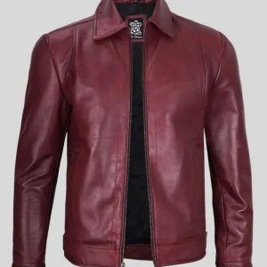 Burgundy Leather Jacket