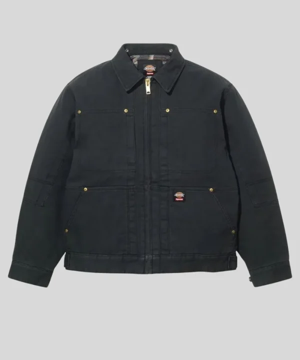 Dickies And Supreme Black Hooded Work Jacket