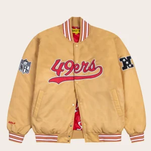 GOLF WANG San Francisco 49ers Satin Bomber Jacket