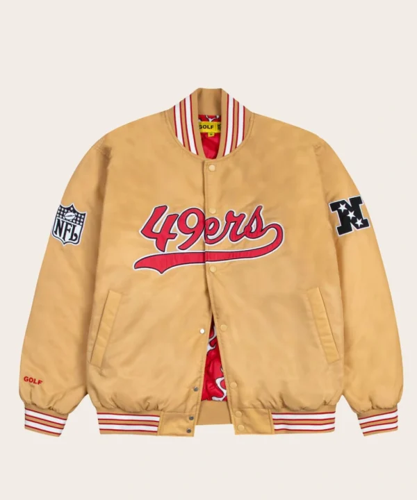 GOLF WANG San Francisco 49ers Satin Bomber Jacket