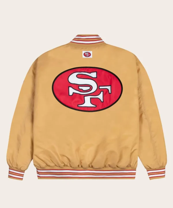 GOLF WANG San Francisco 49ers Satin Bomber Jacket Golden