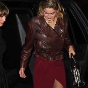 Gigi Hadid Brown Leather Jacket