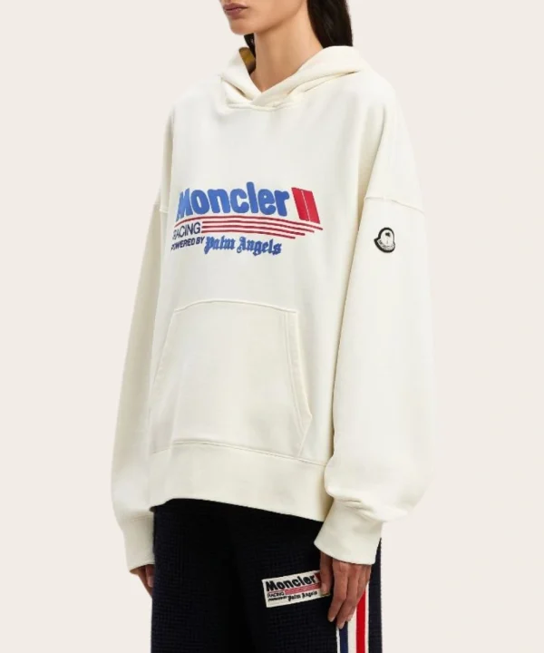 Moncler x Palm Angels Racing hoodie​ White