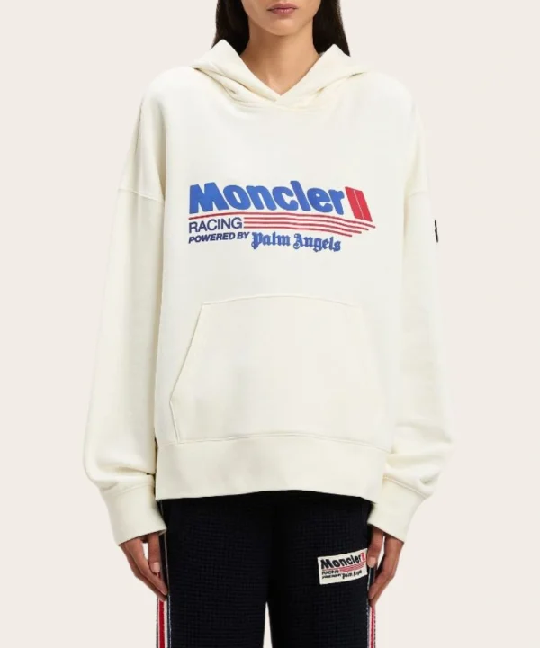 Moncler x Palm Angels White Racing hoodie​