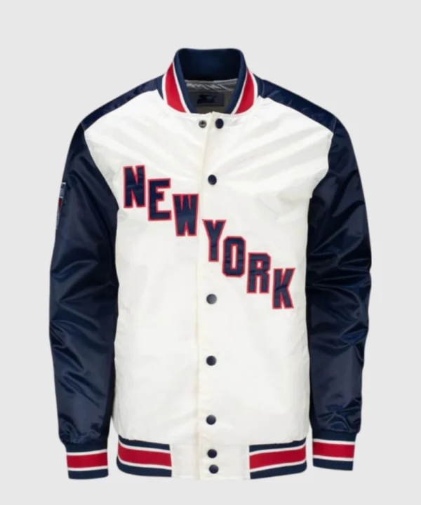 New york rangers the renegade varsity jacket mens