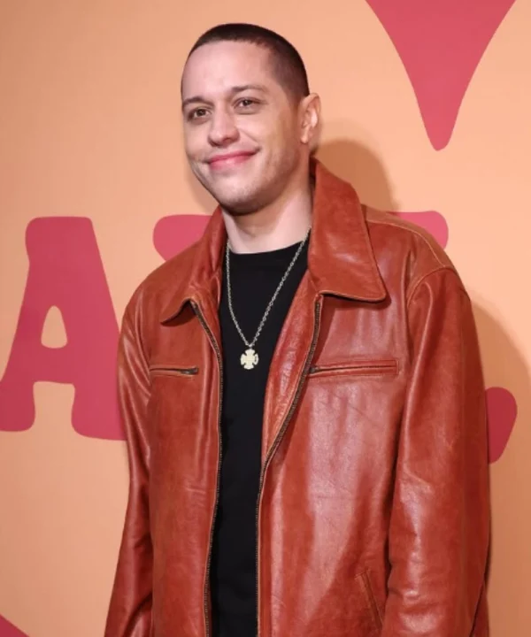 Pete Davidson Brown Leather Jacket​