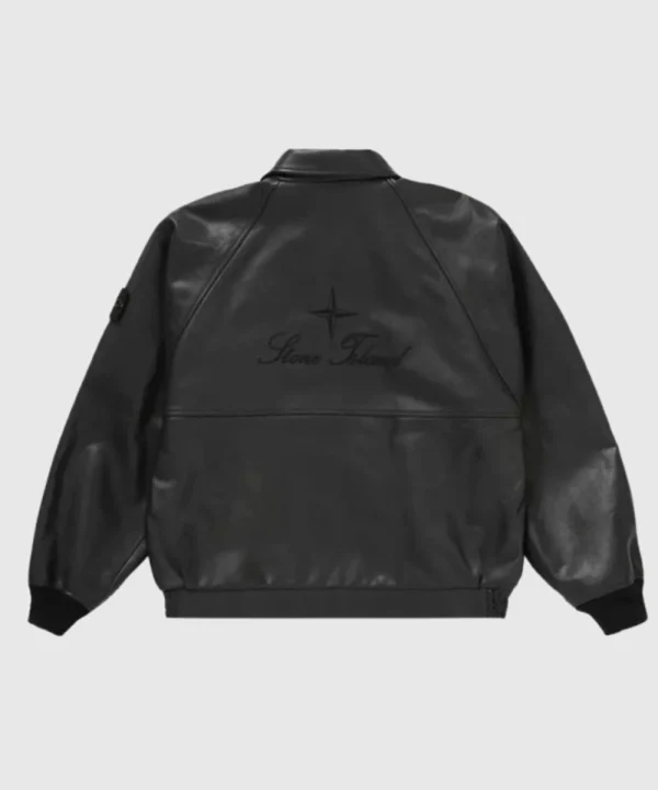 Supreme Stone Island Leather Bomber Jacket