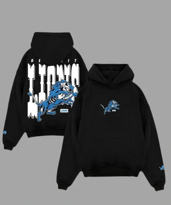 Unisex Black SANA x Detroit Lions Skeleton Hoodie