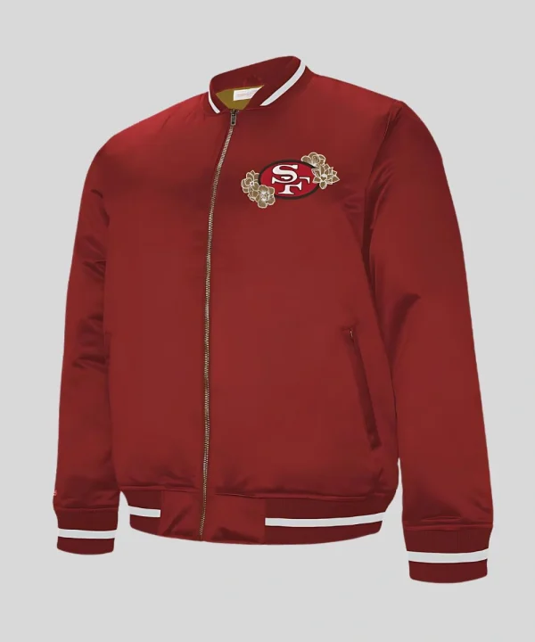 San Francisco 49ers Mitchell & Ness Scarlet Apex Collection Jacket